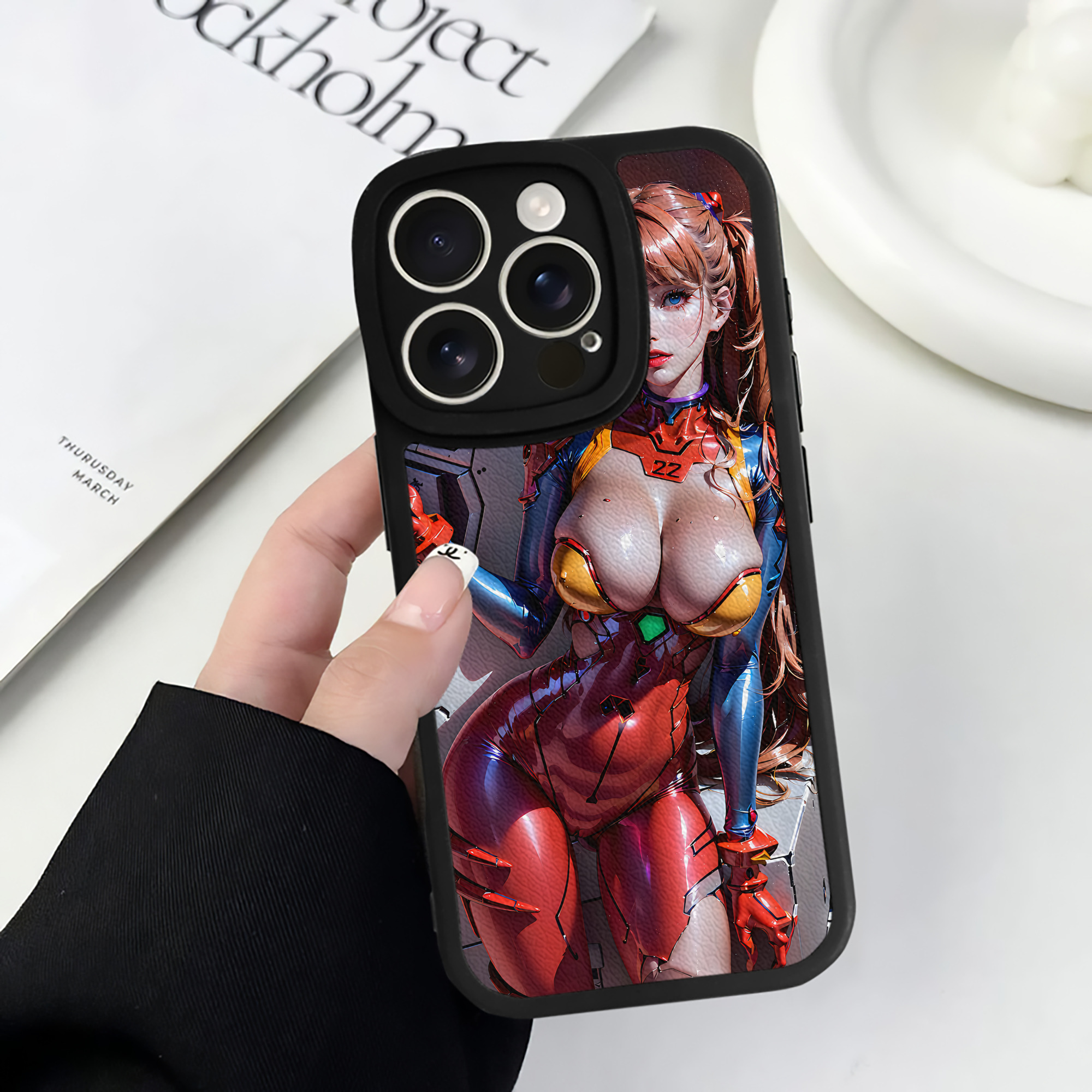 （画像用） EVA 新世紀エヴァンゲリオン 【iPhone 16シリーズ対応】シリコンスマホケース（レザー調） 材質：シリコン